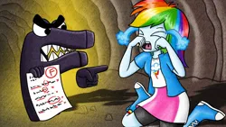 Size: 1280x720 | Tagged: safe, derpibooru import, rainbow dash, equestria girls, alphabet lore, content farm, f, g4, image, jpeg, rainbow dash's boots, sad, youtube link, youtube thumbnail