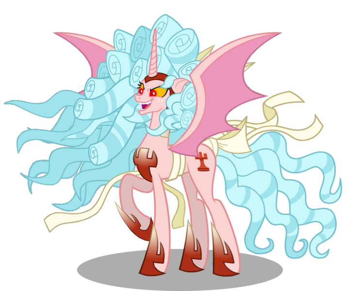 Size: 8050x6506 | Tagged: safe, artist:brutalityinc, derpibooru import, edit, edited screencap, screencap, cozy glow, alicorn, pony, the ending of the end, absurd resolution, alicornified, cozycorn, female, g4, giant demon alicorn cozy glow, image, mare, not a vector, png, race swap, simple background, solo, transparent background