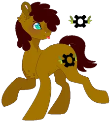 Size: 478x526 | Tagged: safe, artist:plixine, derpibooru import, oc, earth pony, pony, image, male, png, simple background, solo, stallion, tongue out, transparent background
