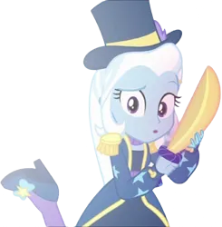 Size: 2474x2520 | Tagged: safe, artist:mrtoonlover83, derpibooru import, edit, edited screencap, screencap, trixie, human, equestria girls, street magic with trixie, spoiler:eqg series (season 2), background removed, female, g4, image, my little pony equestria girls: better together, png, simple background, solo, sword, transparent background, weapon