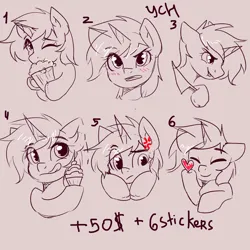 Size: 2600x2600 | Tagged: safe, derpibooru import, oc, alicorn, earth pony, pegasus, pony, unicorn, commission, cute, horn, image, png, sticker, ych result