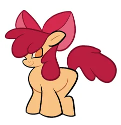 Size: 1423x1476 | Tagged: safe, artist:squidbly, derpibooru import, apple bloom, earth pony, pony, female, filly, foal, image, jpeg, simple background, smiling, solo, white background