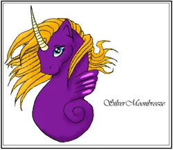 Size: 559x482 | Tagged: safe, artist:silvermoonbreeze, derpibooru import, oc, unnamed oc, unofficial characters only, hybrid, pony, sea pony, unicorn, 2006, colored hooves, female, horn, hybrid oc, image, jpeg, looking at you, mare, seaunicorn, simple background, solo, white background