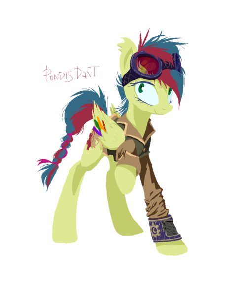 Size: 920x1125 | Tagged: safe, artist:kaermter, derpibooru import, oc, unofficial characters only, pegasus, pony, clothes, colored wings, female, goggles, goggles on head, image, jacket, mare, png, simple background, solo, transparent background, wings