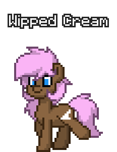 Size: 232x300 | Tagged: safe, artist:salty air, derpibooru import, oc, oc:wipped cream, unofficial characters only, earth pony, pony, pony town, blue eyes, brown coat, cute, earth pony oc, gif, image, intentional spelling error, male, ocbetes, pink mane, stallion, stallion oc, trotting