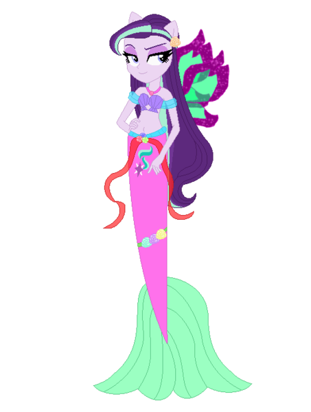 Size: 534x707 | Tagged: safe, artist:4swords4ever, artist:selenaede, artist:user15432, derpibooru import, starlight glimmer, fairy, human, mermaid, equestria girls, alternate hairstyle, base used, bra, clothes, crossover, cutie mark on human, fairy wings, fairyized, fins, fish tail, flower, flower in hair, g4, hand on hip, image, jewelry, mermaid fairy, mermaid tail, mermaidix, mermaidized, mermay, necklace, png, ponied up, purple wings, seashell, seashell bra, simple background, smiling, species swap, tail, transparent background, underwear, wings, winx, winx club, winxified
