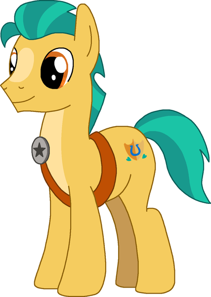 Size: 1013x1425 | Tagged: safe, artist:goodwitchmegana, derpibooru import, hitch trailblazer, earth pony, pony, g5, g4, g5 to g4, generation leap, image, male, png, simple background, stallion, white background
