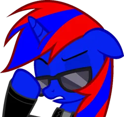 Size: 838x796 | Tagged: safe, artist:stephen-fisher, derpibooru import, oc, oc:stephen (stephen-fisher), alicorn, clothes, g4, image, jacket, male, png, simple background, solo, sunglasses, terminator, transparent background