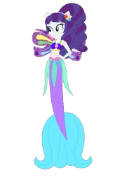 Size: 617x851 | Tagged: safe, artist:selenaede, artist:user15432, derpibooru import, rarity, fairy, human, mermaid, equestria girls, alternate hairstyle, base used, clothes, crossover, cutie mark on human, fairy wings, fairyized, fins, fish tail, flower, flower in hair, g4, hand on hip, image, mermaid fairy, mermaid tail, mermaidix, mermaidized, mermarity, mermay, png, ponied up, ponytail, purple wings, simple background, smiling, species swap, tail, transparent background, wings, winx, winx club, winxified