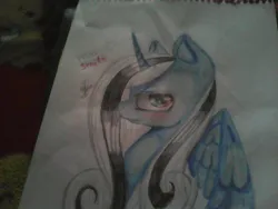 Size: 960x720 | Tagged: safe, artist:chochuki, derpibooru import, oc, unofficial characters only, alicorn, pony, alicorn oc, horn, image, jpeg, solo, traditional art, wings