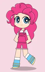 Size: 3000x4807 | Tagged: safe, artist:keronianniroro, derpibooru import, pinkie pie, human, equestria girls, clothes, g4, human coloration, image, overalls, png, solo, vector