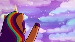 Size: 1280x720 | Tagged: safe, derpibooru import, screencap, sunny starscout, alicorn, g5, my little pony: a new generation, my little pony: tell your tale, spoiler:g5, spoiler:my little pony: tell your tale, spoiler:tyts02e12, image, png, race swap, sunnycorn, where the rainbows are made