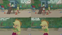 Size: 2000x1125 | Tagged: safe, derpibooru import, edit, edited screencap, editor:quoterific, screencap, applejack, timber spruce, equestria girls, equestria girls series, turf war, beach, beach umbrella, g4, image, my little pony equestria girls: better together, png, traffic cone, umbrella