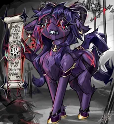 Size: 2400x2600 | Tagged: grimdark, artist:sinnah, derpibooru import, oc, unofficial characters only, pony, image, png, solo
