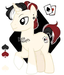 Size: 2520x2960 | Tagged: safe, artist:dixieadopts, derpibooru import, oc, oc:ace (dixieadopts), unofficial characters only, pony, unicorn, horn, image, male, png, solo, stallion