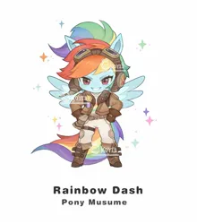 Size: 1232x1399 | Tagged: safe, artist:koyii-kong, derpibooru import, rainbow dash, anthro, pegasus, pony, bomber jacket, clothes, female, furrowed brow, gloves, goggles, goggles on head, grin, hand on hip, image, jacket, jpeg, looking at you, mare, name, simple background, smiling, smiling at you, smirk, solo, sparkles, tail, watermark, white background, wind, windswept mane, windswept tail