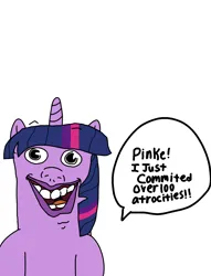 Size: 1614x2116 | Tagged: safe, artist:enterusxrname, derpibooru import, twilight sparkle, pony, unicorn, g4, horn, image, jpeg, solo, speech bubble