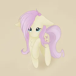 Size: 3996x4000 | Tagged: safe, artist:tkshoelace, derpibooru import, fluttershy, pegasus, pony, chest fluff, cute, female, floppy ears, g4, hidden wings, image, looking at you, png, raised leg, shyabetes, simple background, solo