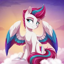 Size: 1024x1024 | Tagged: safe, ai content, derpibooru import, machine learning generated, zipp storm, pegasus, pony, g5, image, png, solo