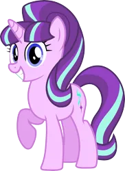Size: 3926x5397 | Tagged: safe, artist:skele-sans, derpibooru import, starlight glimmer, pony, unicorn, female, g4, horn, image, mare, png, raised hoof, s5 starlight, simple background, smiling, solo, solo female, transparent background, vector