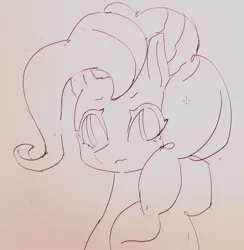 Size: 1818x1860 | Tagged: safe, artist:37240622, derpibooru import, pinkie pie, earth pony, pony, bust, doodle, image, jpeg, photo, picture of a screen, portrait, sketch, solo