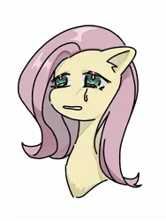 Size: 1152x1536 | Tagged: safe, artist:jasontoddismywife, derpibooru import, fluttershy, pegasus, pony, bust, crying, female, image, jpeg, mare, portrait, simple background, solo, white background