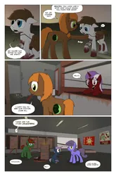 Size: 2024x3073 | Tagged: semi-grimdark, artist:bruinsbrony216, derpibooru import, oc, unofficial characters only, earth pony, pegasus, pony, unicorn, comic:fallout equestria: grounded, fallout equestria, comic, horn, image, png