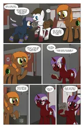 Size: 2024x3074 | Tagged: semi-grimdark, artist:bruinsbrony216, derpibooru import, oc, oc:amber, oc:cure all, unofficial characters only, earth pony, pegasus, pony, unicorn, comic:fallout equestria: grounded, fallout equestria, comic, horn, image, png
