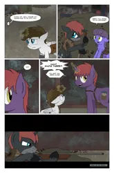 Size: 2024x3074 | Tagged: semi-grimdark, artist:bruinsbrony216, derpibooru import, oc, oc:iron sights, oc:rosette, unofficial characters only, earth pony, pegasus, pony, unicorn, comic:fallout equestria: grounded, fallout equestria, comic, horn, image, png