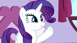 Size: 1280x720 | Tagged: safe, artist:dwk, derpibooru import, edit, edited screencap, screencap, gallus, ocellus, rarity, sandbar, silverstream, smolder, spike, twilight sparkle, twilight sparkle (alicorn), unnamed character, unnamed pony, yona, alicorn, changeling, dragon, earth pony, gryphon, hippogriff, pegasus, pony, unicorn, yak, totally legit recap, she's all yak, animated, carousel boutique, dj scales and tail, friendship student, g4, horn, image, makeup, microphone, school of friendship, student six, vulgar, webm, winged spike, wings