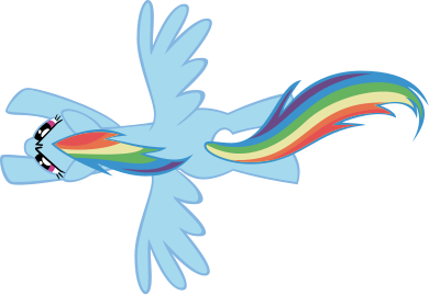 Size: 390x269 | Tagged: safe, artist:theairgonaut, derpibooru import, rainbow dash, pegasus, pony, the ticket master, .svg available, female, flying, g4, image, mare, missing cutie mark, overhead view, png, simple background, solo, spread wings, transparent background, vector, wings