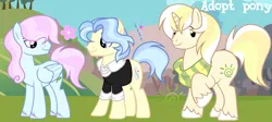 Size: 1280x574 | Tagged: safe, artist:vi45, derpibooru import, oc, unofficial characters only, earth pony, pegasus, pony, unicorn, clothes, horn, image, male, png, shirt, stallion