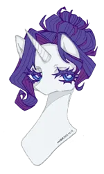 Size: 3604x6000 | Tagged: safe, artist:xiaosu70839, derpibooru import, rarity, pony, unicorn, bust, female, horn, image, mare, png, portrait, simple background, solo, transparent background