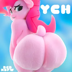 Size: 1080x1080 | Tagged: suggestive, artist:dcd, derpibooru import, pinkie pie, earth pony, pony, 3d, 3d model, adorasexy, anus, ass, bald tail, balloonbutt, blender, blender cycles, butt, chubby, chubby cheeks, commission, cute, dock, dog ears, fat, female, floppy ears, g4, horny, huge butt, image, large butt, looking at you, mare, no tail, nudity, obese, offscreen character, overweight, phat, plot, plump, png, pudgy pie, rear view, sexy, simple, simple background, sitting, smiling, smiling at you, solo, solo female, submissive, tail, the ass was fat, thick, thighs, thunder thighs, tongue out, wide hips, ych example, your character here