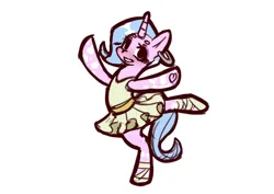 Size: 1052x744 | Tagged: safe, artist:chiefywiffy, derpibooru import, oc, oc:chiefy, pony, unicorn, a royal problem, ballerina, ear piercing, female, g4, horn, image, mare, piercing, png, simple background, solo, white background