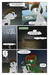Size: 2024x3074 | Tagged: safe, artist:bruinsbrony216, derpibooru import, oc, oc:patchwork, unofficial characters only, pegasus, pony, unicorn, comic:fallout equestria: grounded, fallout equestria, comic, horn, image, male, png