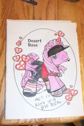 Size: 403x604 | Tagged: safe, artist:randomproxy, derpibooru import, desert rose, ponified, earth pony, pony, g3, coloring book corruptions, image, jpeg, red, scout (tf2), solo, team fortress 2, traditional art