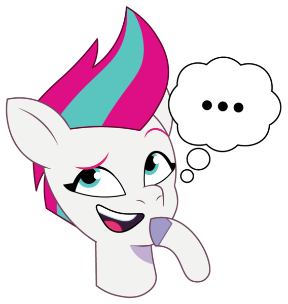 Size: 899x949 | Tagged: safe, artist:prixy05, derpibooru import, zipp storm, pegasus, pony, g5, my little pony: tell your tale, emoji, female, image, mare, my little pony: a zephyr heights mystery, open mouth, png, simple background, solo, thought bubble, transparent background, vector