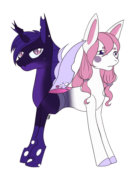 Size: 1875x2480 | Tagged: safe, artist:sugar lollipop, derpibooru import, oc, unofficial characters only, changeling, earth pony, adoptable, changeling oc, conjoined, conjoined twins, earth pony oc, image, multiple heads, paypal, png, pushmi-pullyu, selling, two heads, ufo