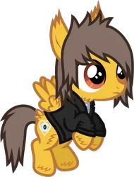 Size: 674x888 | Tagged: safe, artist:lightningbolt, derpibooru import, ponified, pegasus, pony, .svg available, alex gaskarth, all time low, butt fluff, cheek fluff, clothes, colt, derpibooru exclusive, ear fluff, flying, foal, frown, g4, hair over one eye, hoof fluff, image, long sleeves, male, png, shirt, show accurate, simple background, solo, spread wings, tail, tail feathers, transparent background, undershirt, vector, wings