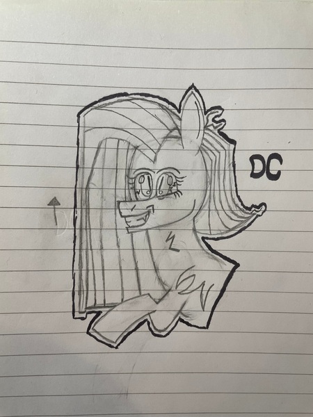 Size: 3024x4032 | Tagged: safe, artist:snapple_bloom, derpibooru import, pinkie pie, earth pony, pony, chest fluff, crazy face, faic, female, image, insanity, jpeg, mare, outline, pinkamena diane pie, raised hoof, simple background, smiling, solo, solo female, traditional art, white background