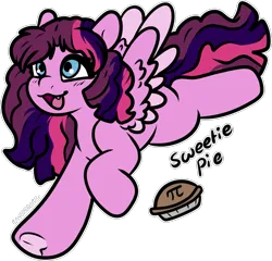 Size: 1299x1248 | Tagged: safe, artist:sexygoatgod, derpibooru import, oc, oc:sweetie pie, unofficial characters only, pegasus, pony, adoptable, female, image, magical lesbian spawn, offspring, parent:pinkie pie, parent:twilight sparkle, parents:twinkie, png, simple background, solo, transparent background