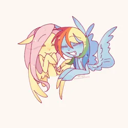 Size: 1080x1080 | Tagged: safe, artist:franc1001, derpibooru import, fluttershy, rainbow dash, pegasus, pony, bust, eyes closed, female, g4, giggling, image, mare, open mouth, png, portrait, simple background, white background