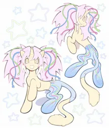 Size: 1753x2048 | Tagged: safe, artist:toycasino, derpibooru import, oc, unnamed oc, unofficial characters only, pony, unicorn, ambiguous gender, blank flank, cables, cat tail, cream coat, duality, frown, horn, image, jpeg, long mane, long tail, looking up, no catchlights, open mouth, open smile, pigtails, pink mane, ponysona, raised hoof, rearing, simple background, smiling, solo, standing, starry background, stars, stitched body, stitches, swirly eyes, tail, tied mane, transparent flesh, twintails, unicorn horn, unicorn oc, usb, white background, wires, yellow eyes