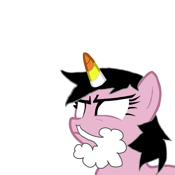 Size: 2000x2000 | Tagged: safe, artist:enterusxrname, derpibooru import, unicorn, g4, horn, image, png, show accurate, simple background, solo, unicandycorn, white background