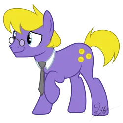 Size: 6000x6000 | Tagged: safe, artist:kaitykat117, derpibooru import, oc, oc:kernel bit(kaitykat), base used, collar, glasses, image, necktie, png, raised hoof, short tail, simple background, smiling, tail, transparent background, vector