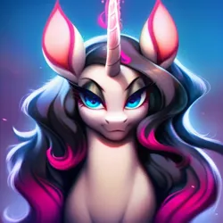 Size: 512x512 | Tagged: safe, ai content, derpibooru import, machine learning generated, oleander (tfh), unicorn, them's fightin' herds, community related, horn, image, png