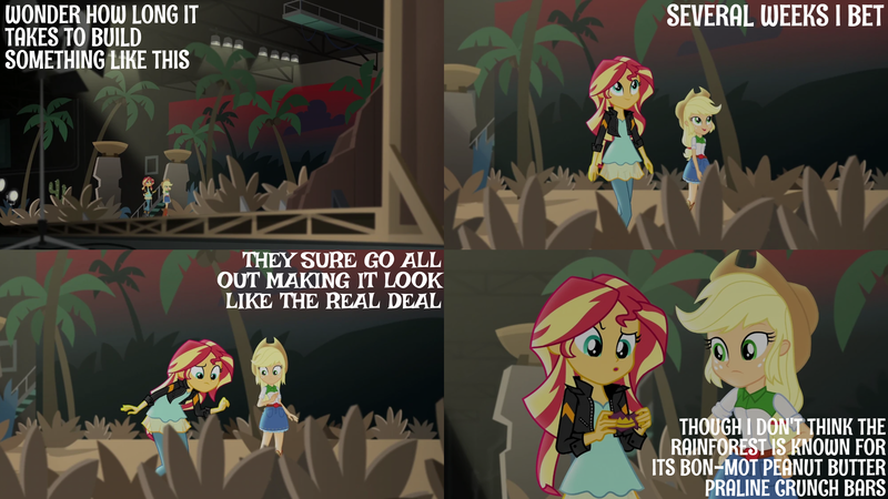 Size: 2000x1125 | Tagged: safe, derpibooru import, edit, edited screencap, editor:quoterific, screencap, applejack, sunset shimmer, equestria girls, equestria girls specials, g4, image, my little pony equestria girls: movie magic, png