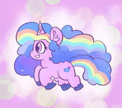Size: 1535x1360 | Tagged: safe, artist:limitmj, derpibooru import, izzy moonbow, pony, unicorn, g5, my little pony: tell your tale, horn, image, multicolored hair, png, rainbow hair, side view, smiling, solo, the blockywockys