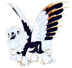 Size: 5200x4900 | Tagged: safe, artist:gigason, derpibooru import, oc, oc:voltage, pegasus, pony, absurd resolution, beard, colored wings, facial hair, image, male, multicolored wings, png, simple background, solo, stallion, transparent background, wings